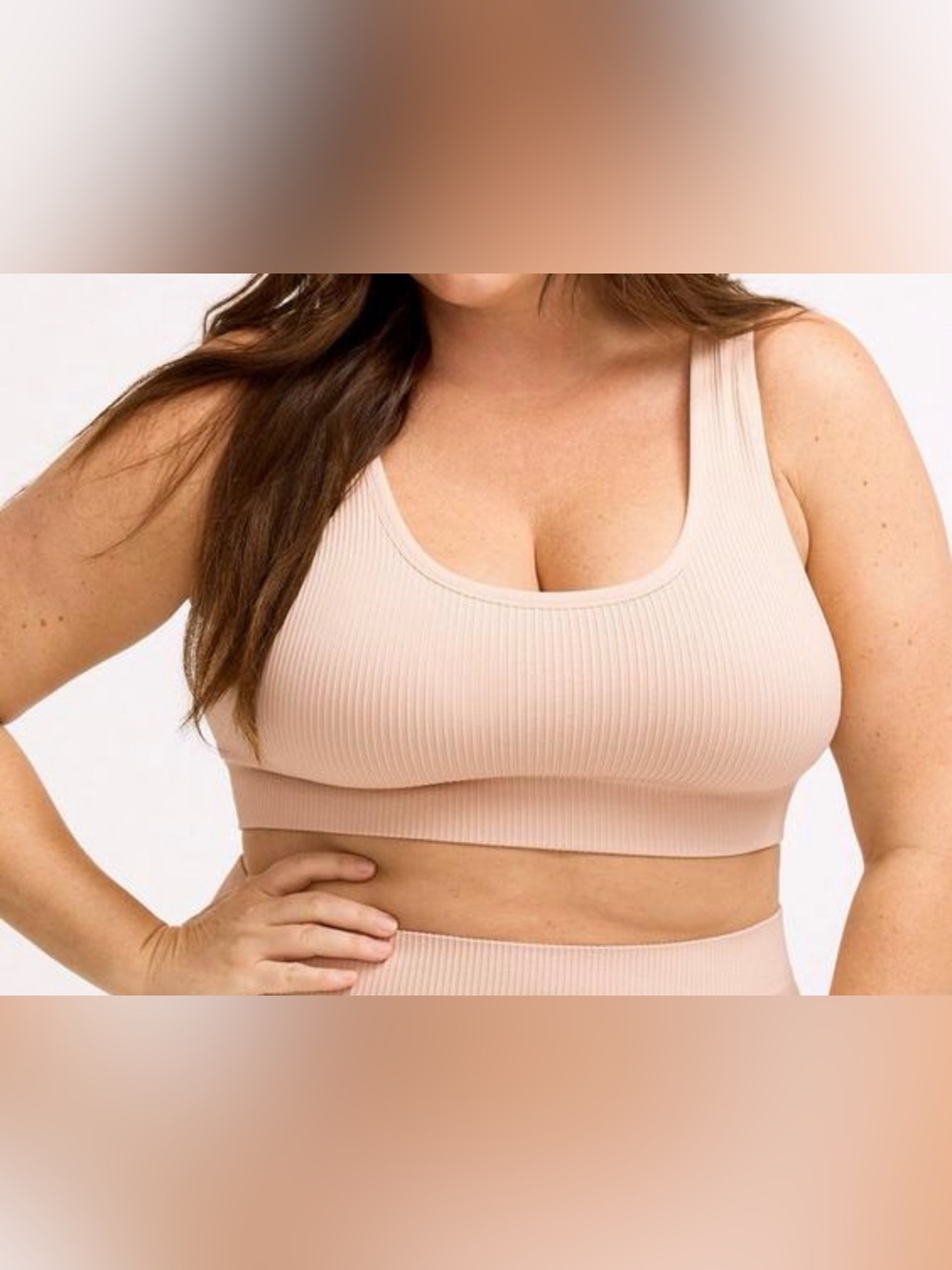 Torrid 6X Lightly Lined Seamless Rib Scoop Bralette